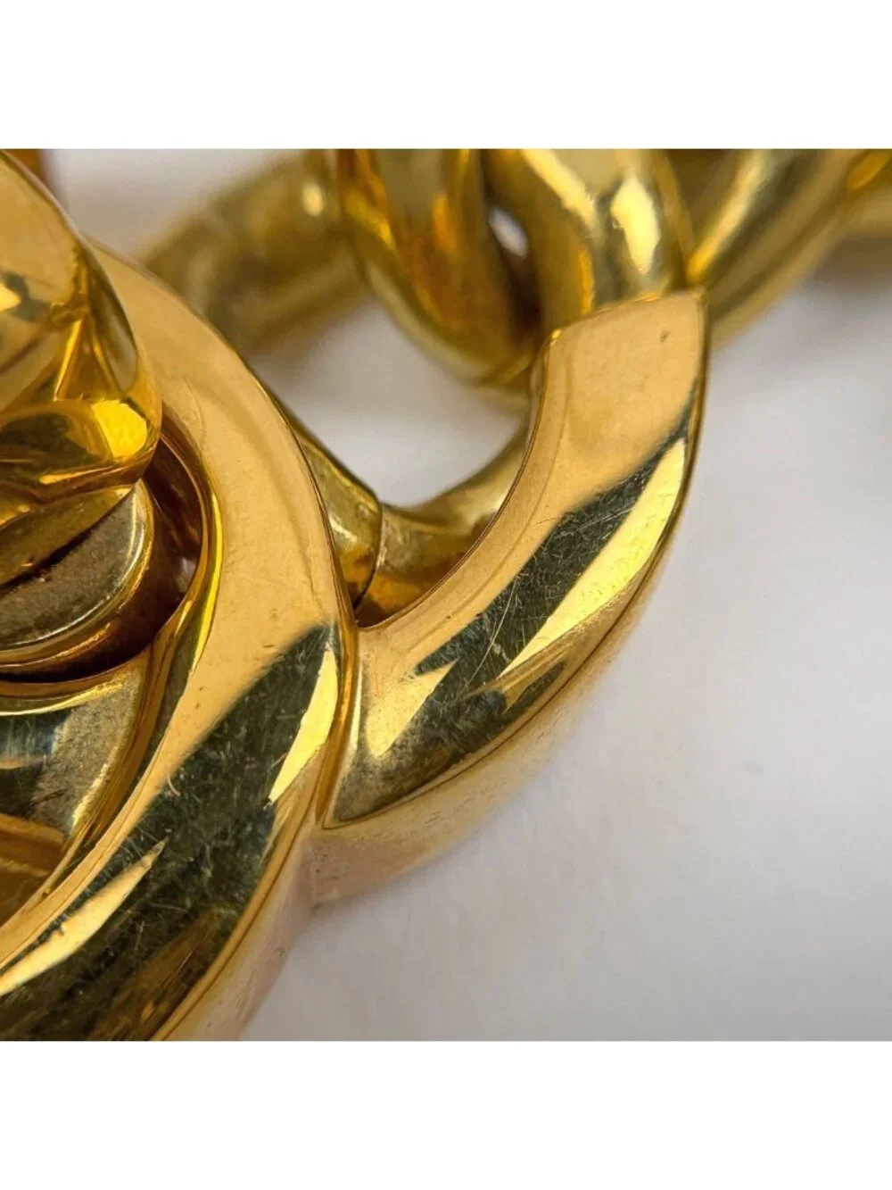 Chanel CC Logo Chain Necklace Turnlock Gold Plated